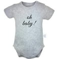 thumbnail image 1 of Oh Baby Pregnancy Announcement Gift Rompers For Babies, Newborn Baby Unisex Bodysuits, Infant Jumpsuits, Toddler 0-24 Months Kids One-Piece Oufits (Gray, 12-18 Months), 1 of 4