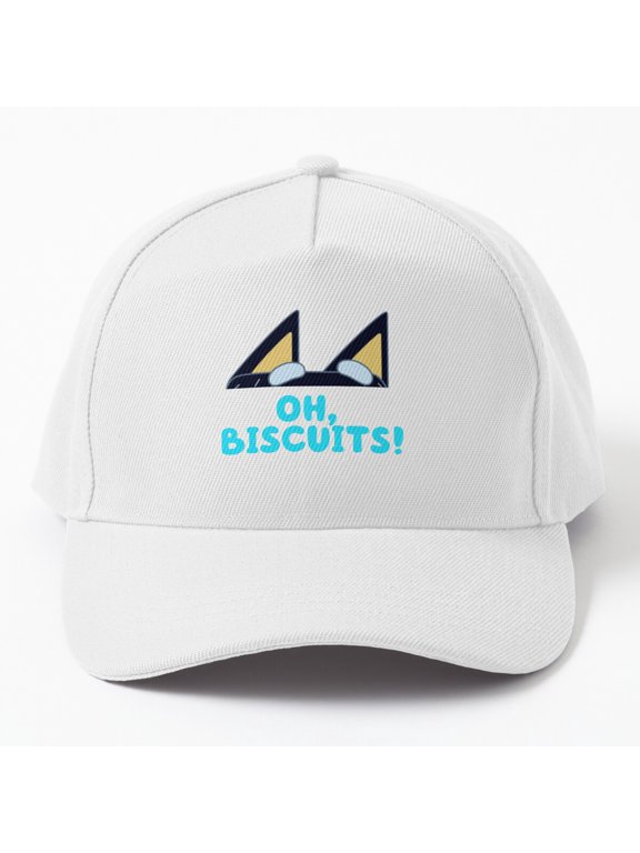 Oh Biscuits Baseball Cap, Cartoon Graphic Design