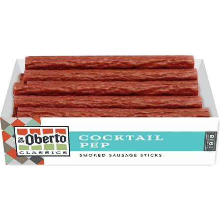 Oh Boy! Oberto Classics Cocktail Pep Smoked Sausage Logs, Great Smoky Flavor, Packaged in Bulk, 56 Ounce Box
