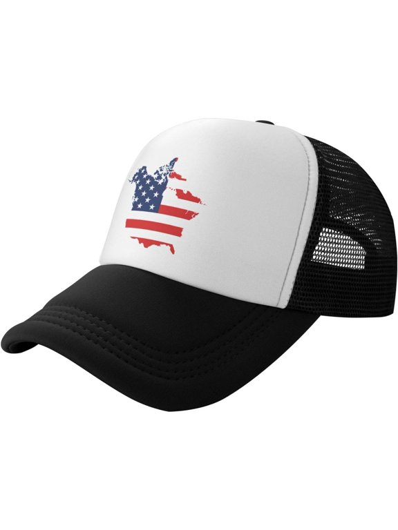 Oh Canada! Mesh Trucker Hat Baseball Caps for Men Women Classic Dad Hats,Black