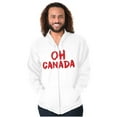 thumbnail image 1 of Oh Canada National Anthem CAN Native Unisex Fleece Graphic Zip Up Hoodie Brisco Brands 2X, 1 of 5