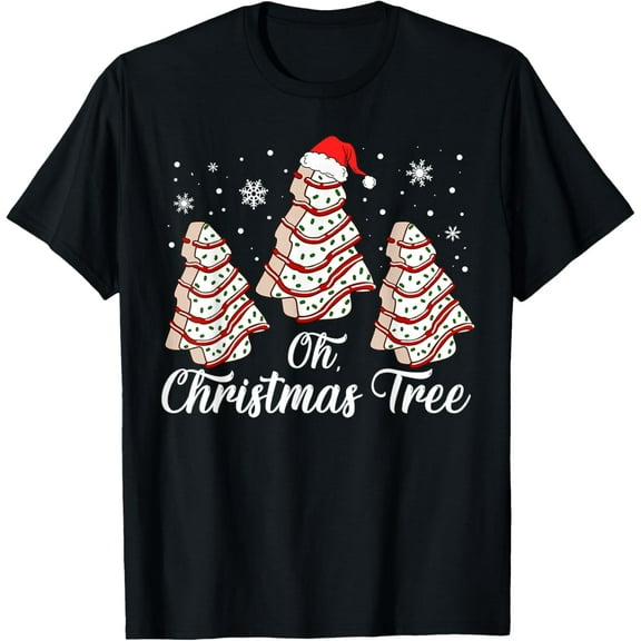 Oh Christmas Tree Cakes Debbie Funny Christmas Snack Cake T-Shirt
