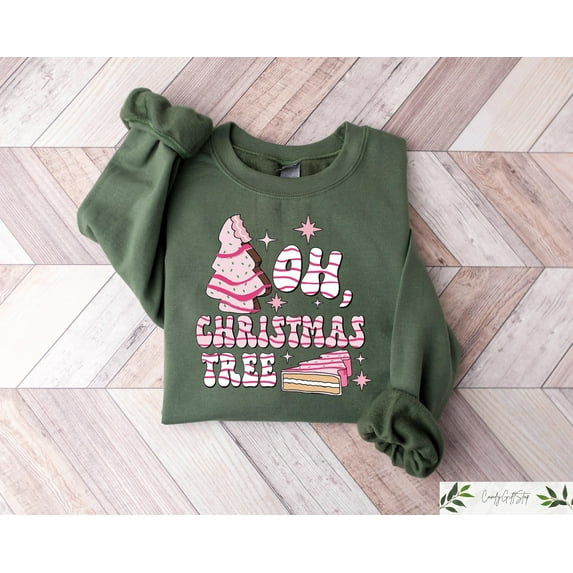 Oh Christmas Tree Sweatshirt, Christmas Cake Sweater, Christmas Gift, Christmas Crewneck Shirt