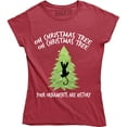 thumbnail image 1 of Oh Christmas Tree Your Ornaments Are History Funny Kitten Women's T-Shirt, 1 of 4