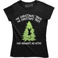 thumbnail image 1 of Oh Christmas Tree Your Ornaments Are History Funny Kitten Women's T-Shirt, 1 of 4