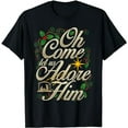 thumbnail image 1 of Oh Come Let Us Adore Him Nativity Christmas Religious Jesus T-Shirt, 1 of 5
