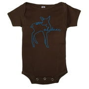 Oh Deer Baby One piece bodysuit, Deep Romper, Infant Jumpsuit - Espresso CA165DEER S1 3-6