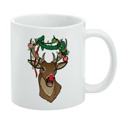Oh Deer Dear Christmas Holidays Funny White Mug