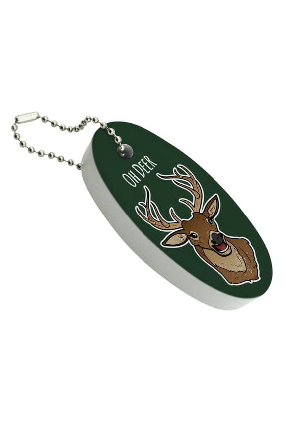 Oh Deer Dear Funny Floating Foam Keychain Fishing Boat Buoy Key Float