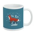 thumbnail image 1 of Oh For Fox Sake Funny on Teal White Mug, 1 of 4