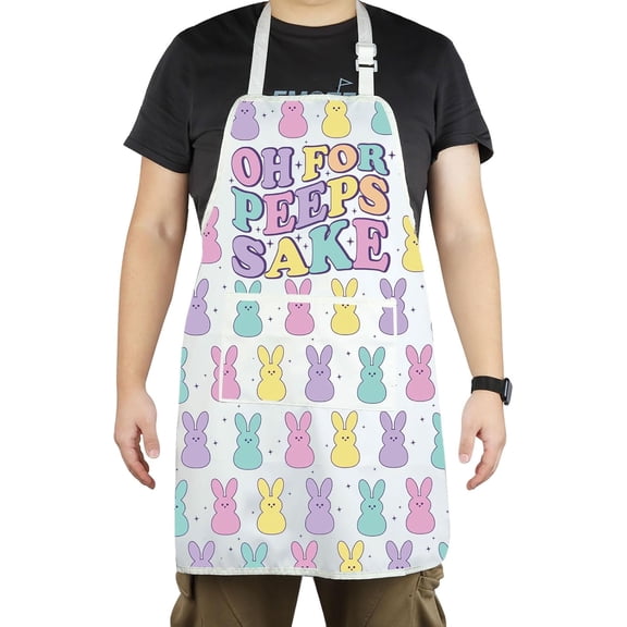 Oh For Peeps Sake Adjustable Apron With Pocket Happy Easter Gift Easter Peeps Squad Easter Kitchen Decor