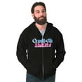 thumbnail image 1 of Oh Hell No Rapper Singer Hip-Hop Unisex Fleece Graphic Zip Up Hoodie Brisco Brands 2X, 1 of 5