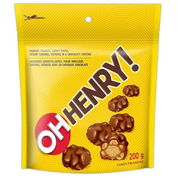 Oh Henry Chocolate Bites, Chocolate Peanut Candy - 200g/7.05 oz
