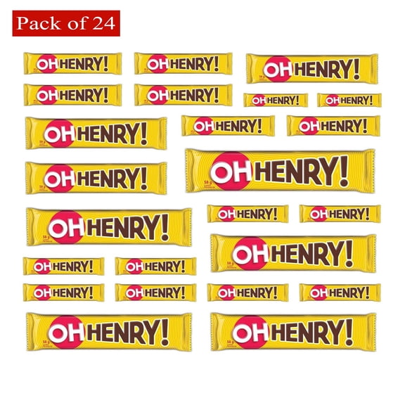 Oh Henry! Chocolatey Candy Bars (Pack of 24 Bars)