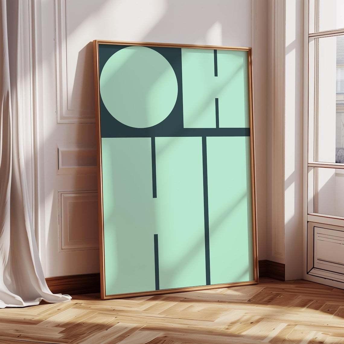 Oh Hi Modern Typography Print – Minimalist Geometric Wall Art, Bold ... - Minimalist Geometric Wall Decor For Small Home Office