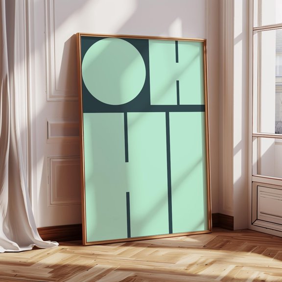 Oh Hi Modern Typography Print – Minimalist Geometric Wall Art, Bold Greeting Poster For Entryway, Office, Or Contemporary Home Decor Wall Art, Modern Wall Decor, 8x12 UNFRAMED