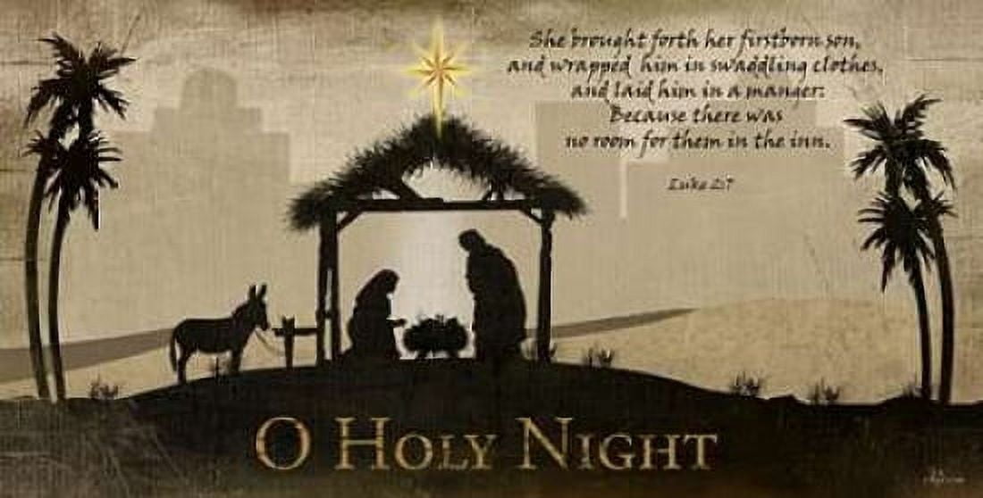 Oh Holy Night Canvas Art - Jennifer Pugh (24 x 48)