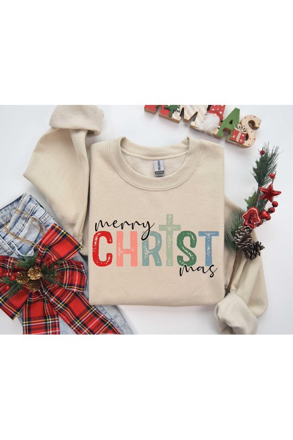 Oh Holy Night Christian Sweatshirt, Nativity Scene Sweatshirt - Sizes S-5XL ,Art Print JSC
