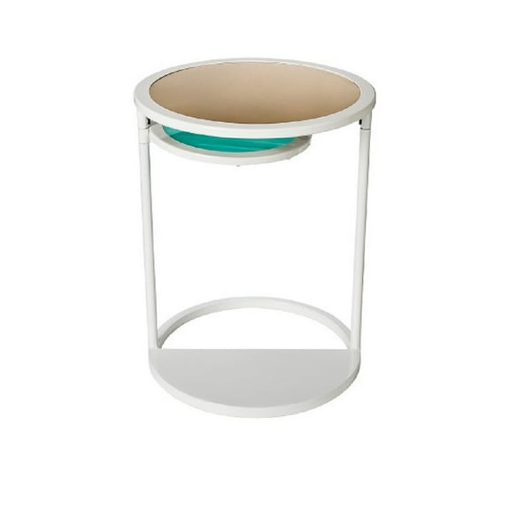 Oh Joy Round Swivel Accent Table White