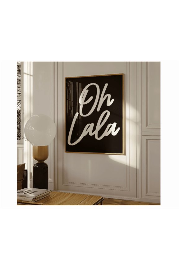 Oh Lala Script Wall Art Poster Poster Home Decor Office Wall Art