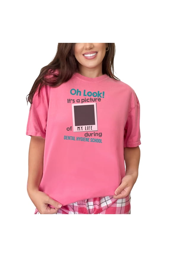 Oh Look Funny Dental Hygiene School, Crunchberry Comfort Colors T-Shirt, Medium