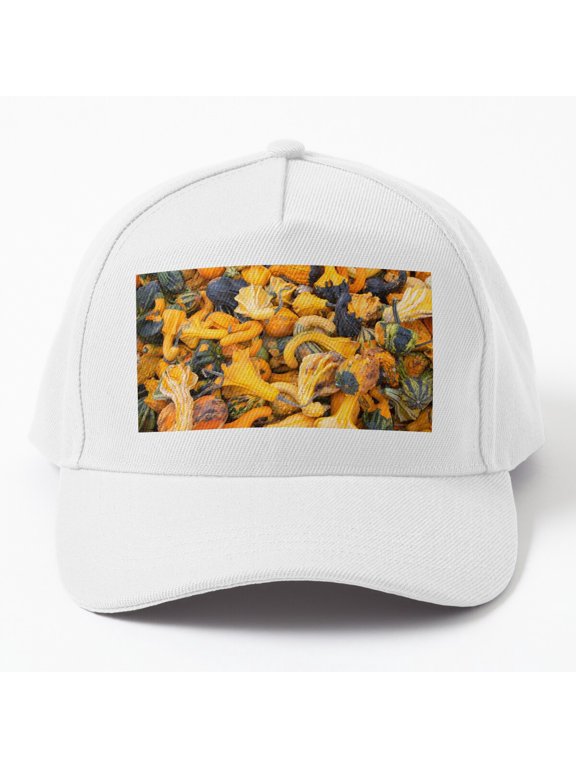 Oh M'Gourd Pumpkin Baseball Hat, Autumn Harvest Wordplay Graphic Design, Classic Cap