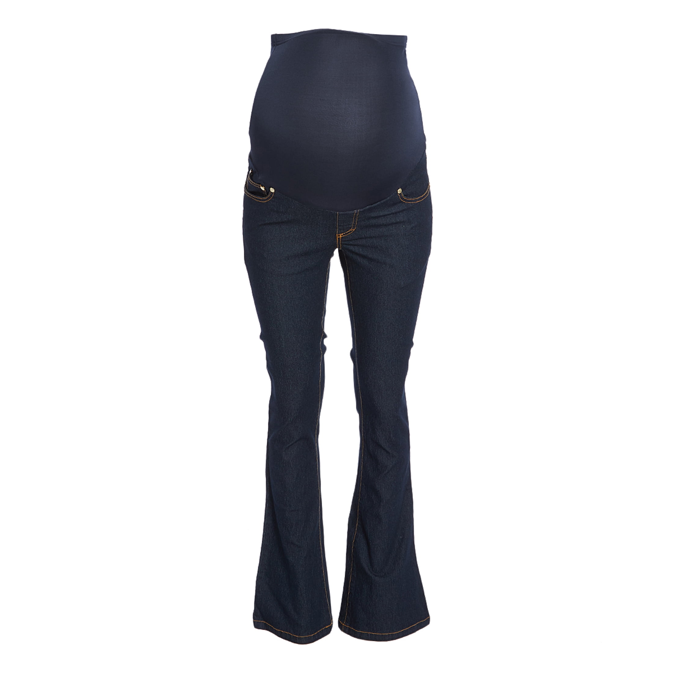 Oh Mamma Fit and Flare leg Overbelly Denim Pant - Walmart.com