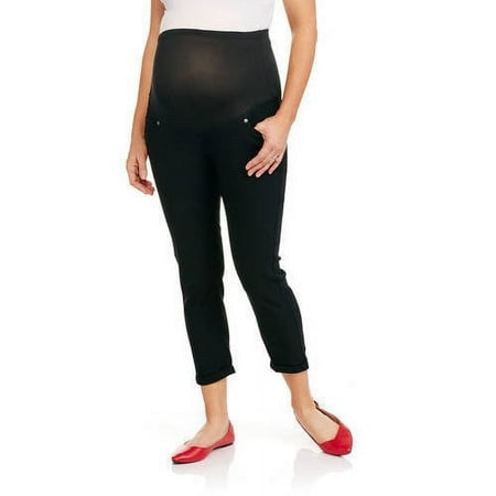 Oh! Mamma Maternity Full Panel Stretch Twill 5 Pocket Skinny Capri