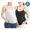 thumbnail image 1 of Oh! Mamma Maternity Women's Basic Cami with Side Ruching, 2-Pack (Women's & Women's Plus), 1 of 4