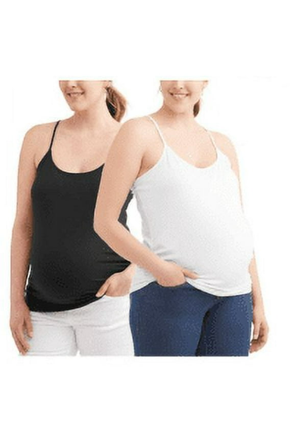 Maternity Women's Basic Cami with Side Ruching, 2-Pack (Women's & Women's Plus)