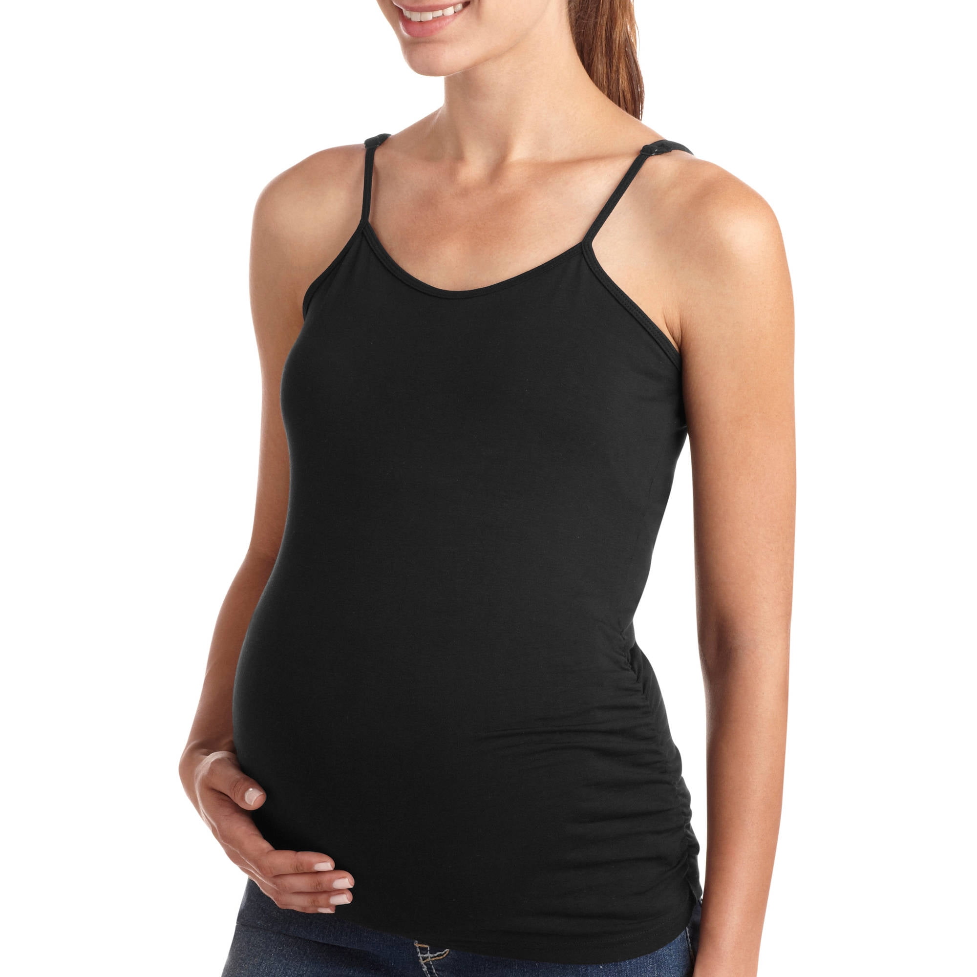 Oh! Mamma Maternity Women's Basic Cami with Side Ruching (Women's & Women's Plus)