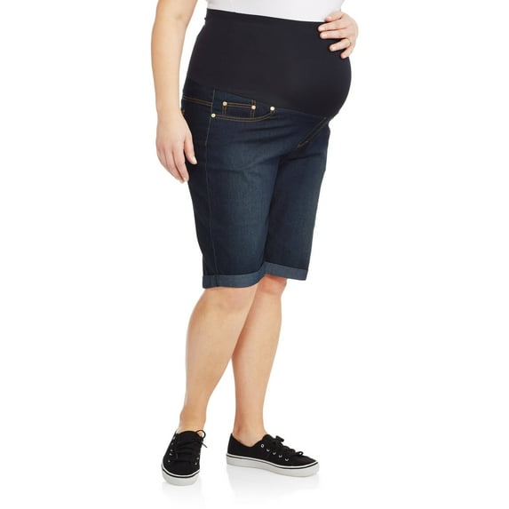 Oh! Mamma Maternity Women's Bermuda Shorts with Full Panel (Women's and Women's Plus)