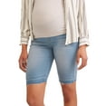 thumbnail image 1 of Oh! Mamma Maternity Women's Bermuda Shorts with Underbelly Panel and Release Hem (Women's & Women's Plus), 1 of 3