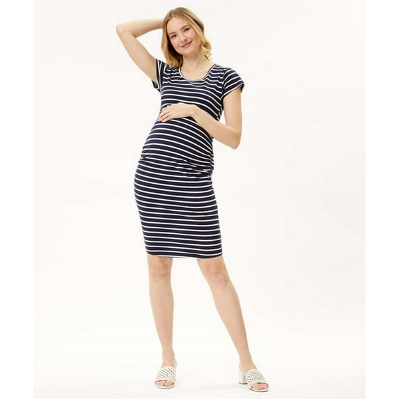 Oh! Mamma Maternity Women's Bodycon Dress with Cap Sleeves (Women's and Women's Plus)