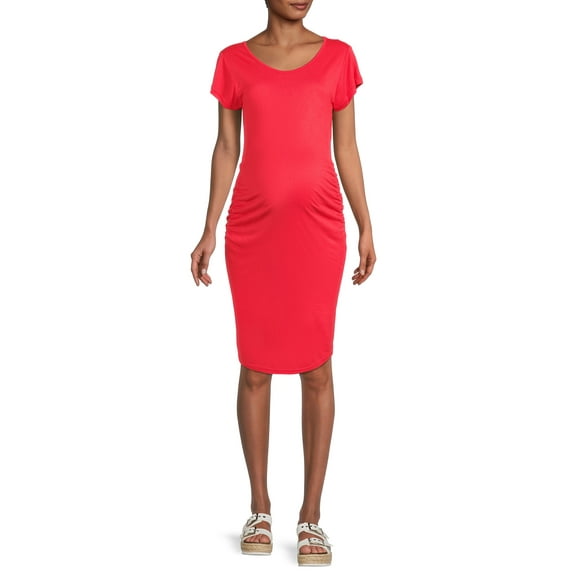 Oh! Mamma Maternity Women's Bodycon Dress with Cap Sleeves (Women's and Women's Plus)