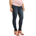 thumbnail image 1 of Oh! Mamma Maternity Women's Distressed Skinny Jeans with Full Panel (Women's & Women's Plus), 1 of 4