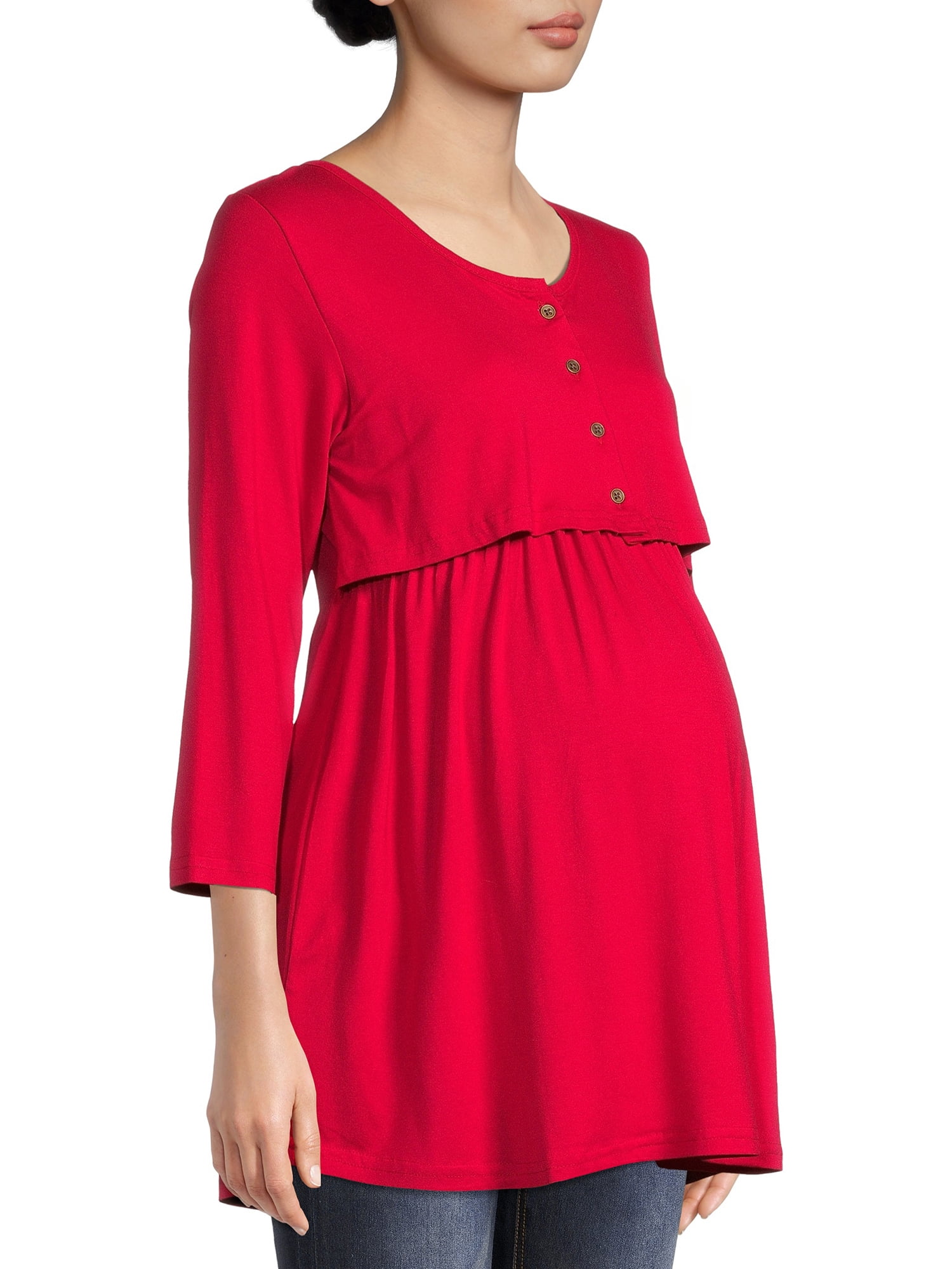 Femme Top Maternité Allaitement Double Couches Bloc De Couleur 217p Graphite Mlange 44 2xl Gris  959d0204 8110 567e Ac11 4b7248534f40