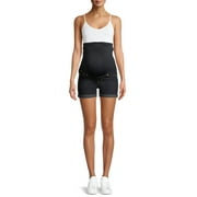 OH! MAMMA Maternity Women's Double Rolled Cuff Denim Shorts with Full Panel (Women's and Women's Plus)