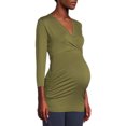 thumbnail image 1 of Oh! Mamma Maternity Women's Empire Waist Ruched Top (Women's and Women's Plus), 1 of 1