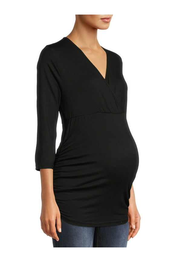 Maternity Women's Empire Waist Ruched Top (Women's and Women's Plus)