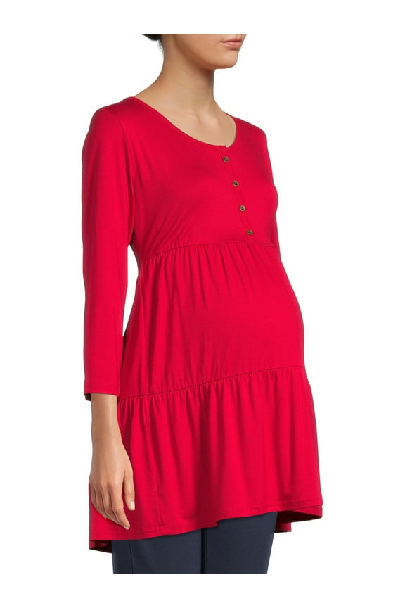 Maternity Women's Jersey Tiered Empire Waist Top
