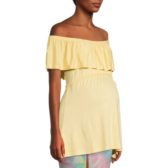 Oh! Mamma Maternity Women’s Off the Shoulder Top (Women's & Women's Plus)