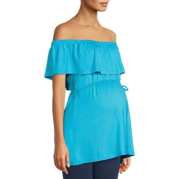 Oh! Mamma Maternity Women’s Off the Shoulder Top (Women's & Women's Plus)