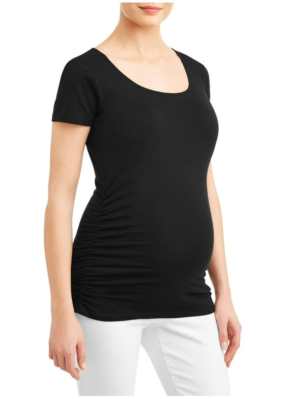 Oh! Mamma Maternity Women's Scoop Neck T-Shirt (Womens & Womens Plus)