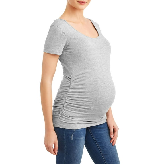 Oh! Mamma Maternity Women's Scoop Neck T-Shirt (Womens & Womens Plus)