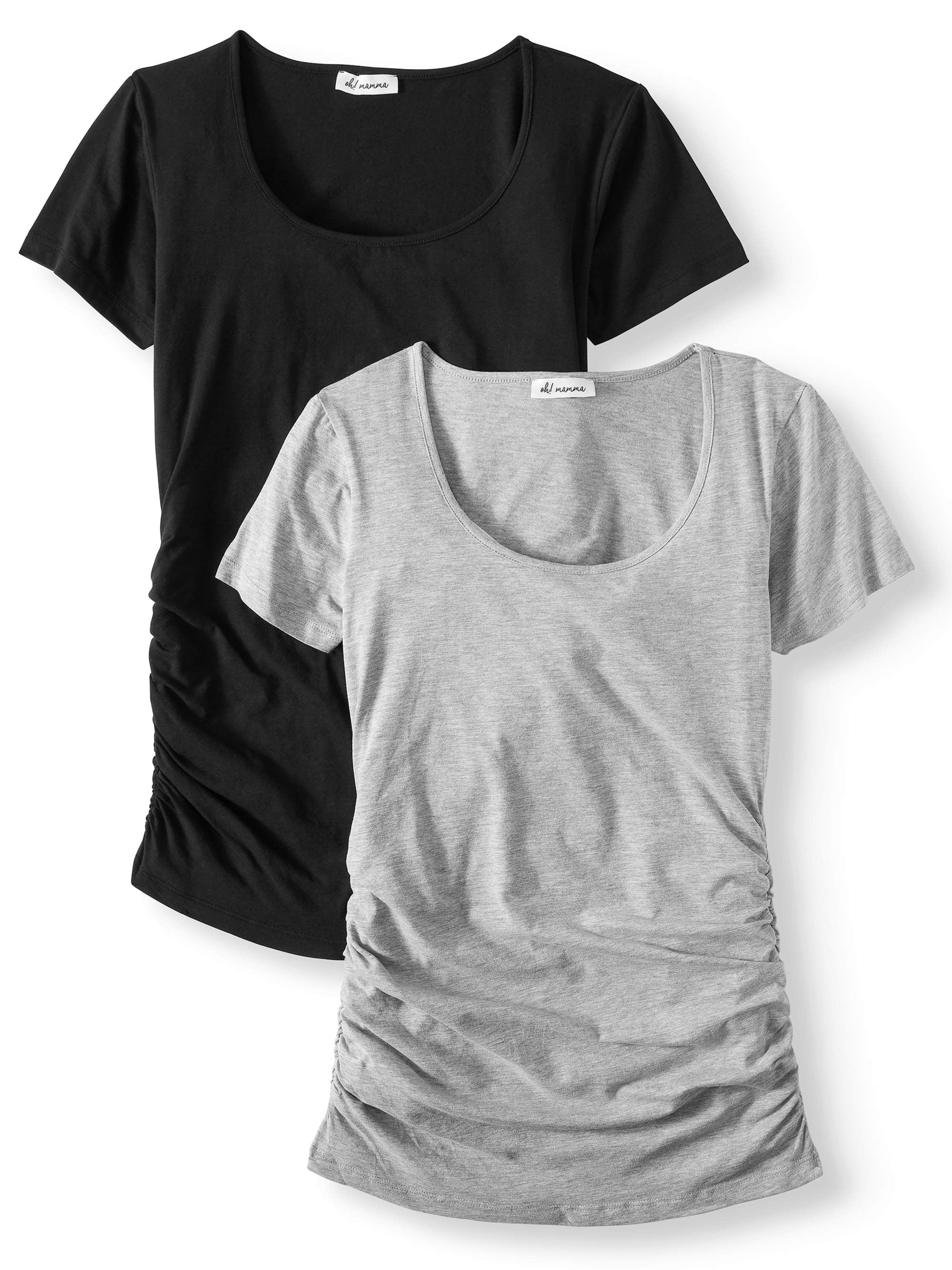Maternity Women's Scoop Neck Tee, 2-Pack (Womens & Womens Plus)