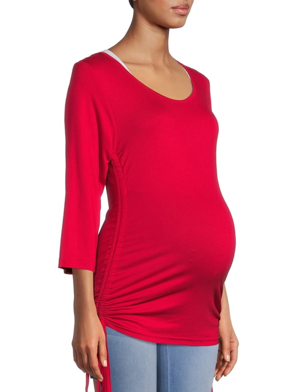 Maternity Women's Sideseam Drawstring Top (Women's and Women's Plus)