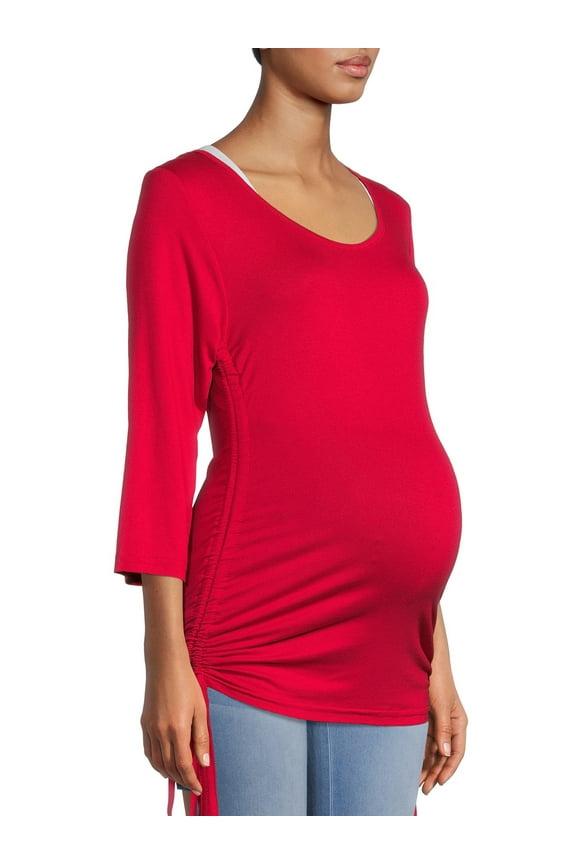 Maternity Women's Sideseam Drawstring Top (Women's and Women's Plus)