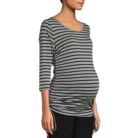 Oh! Mamma Maternity Women's Sideseam Drawstring Top (Women's and Women's Plus)
