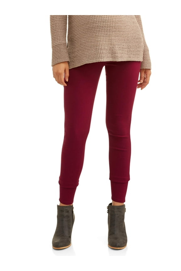 Maternity Women's Skinny Twill Jeans with Full Panel (Women's and Women's Plus)